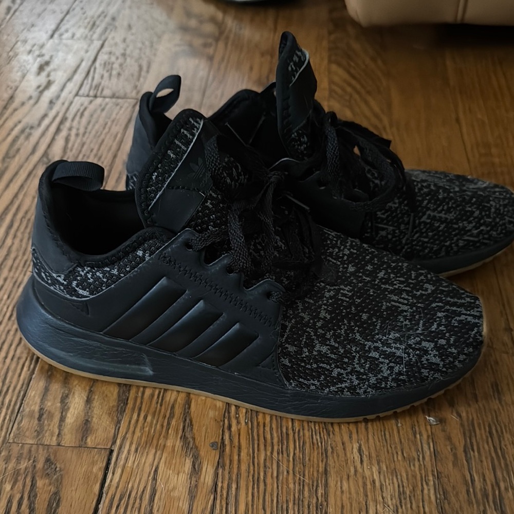 Adidas Black and White Knit Sneakers